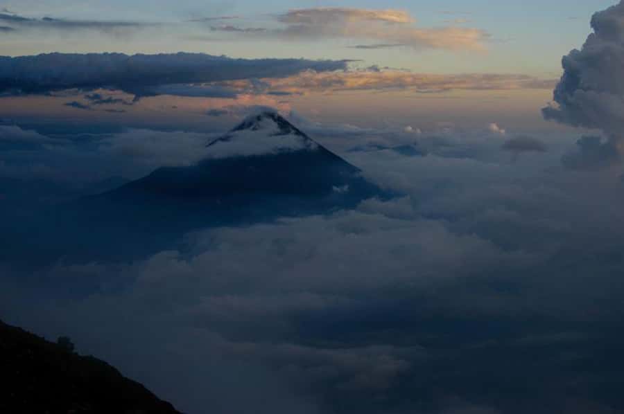 1 Day Acatenango Volcano Hike from Antigua - Tree line, scree, and the final push