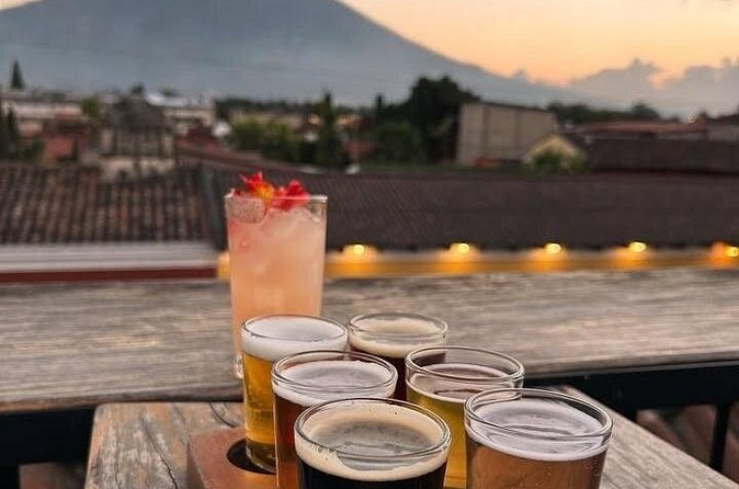 Antigua Guatemala Nightlife with a Local - A rooftop view near the Santa Catalina Arch