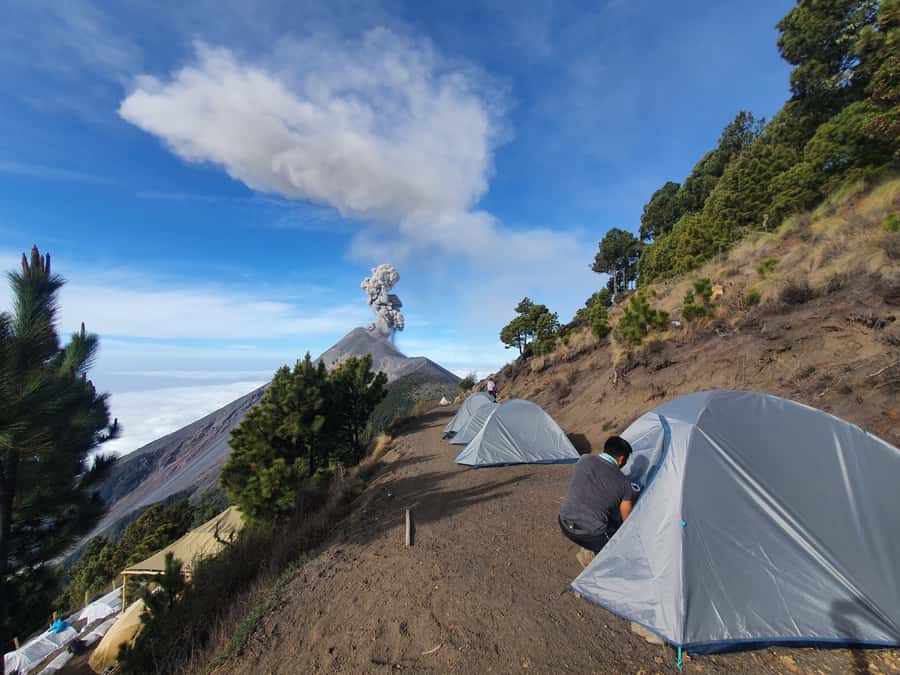 Antigua, Guatemala: Volcano Acatenango Overnight Hiking - The pre-dawn walk to Acatenango’s top
