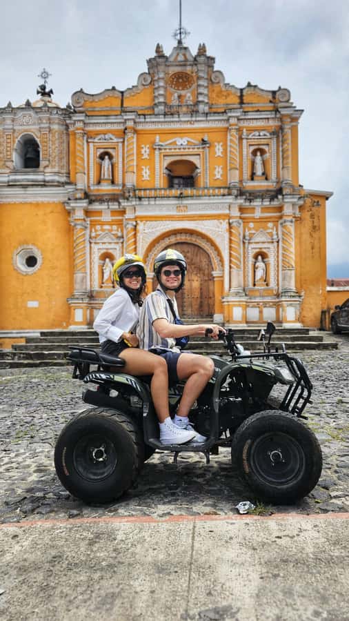 Antigua Villages Atv Tour - San Antonio Aguas Calientes for textiles and volcano views