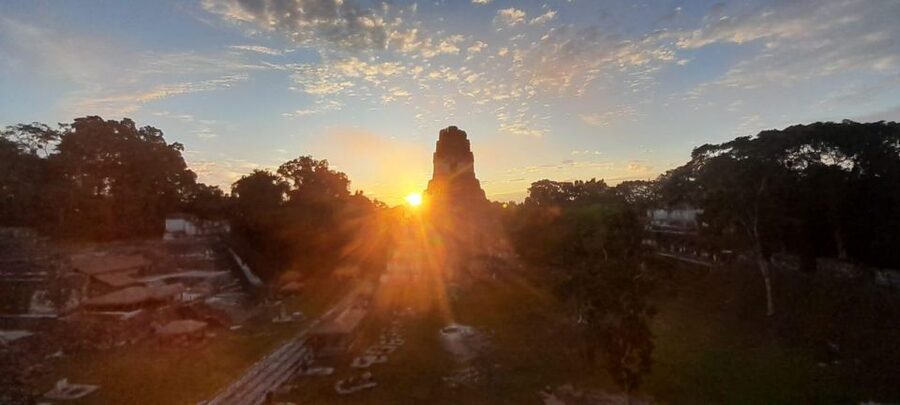From Flores: Tikal Sunrise Archaeological Tour - Entering the park before sunrise