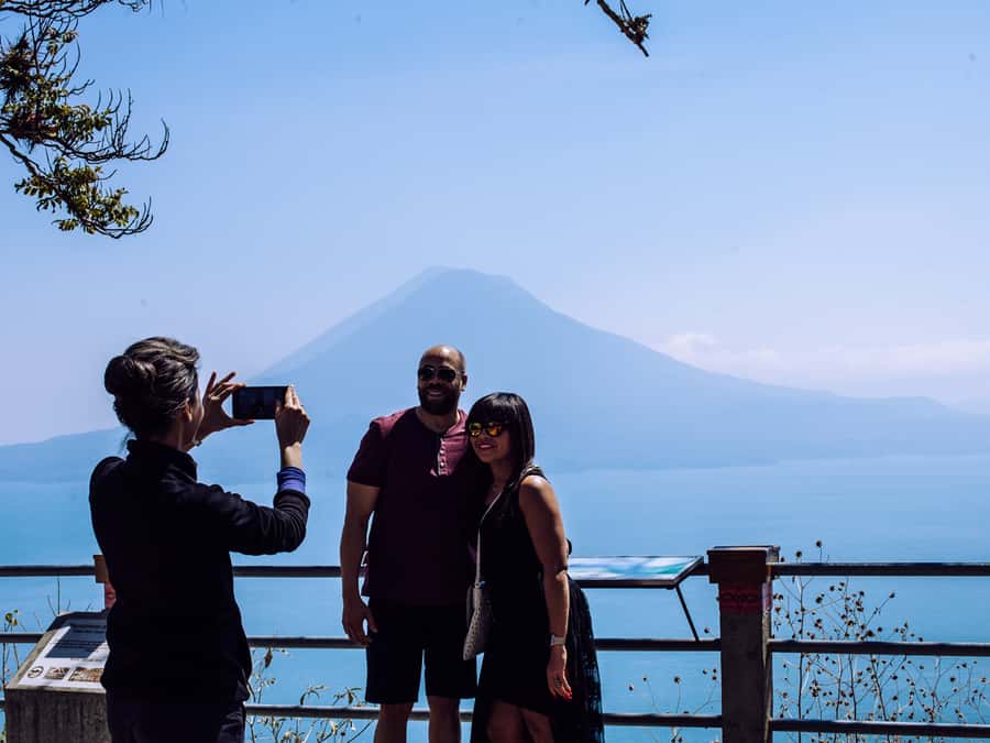 From Guatemala City: Chichicastenango and Lake Atitlan - Panajachel and the view across Lake Atitlan