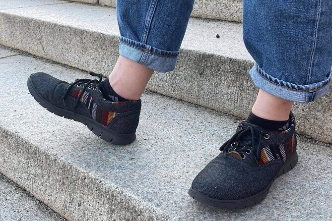 Hands On Guatemalan Shoe Making - Choosing fabrics and beginning your custom design