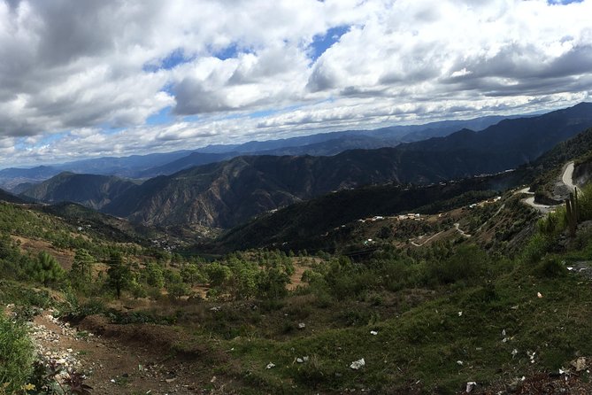 Hike in pristine Forest, a view from above Atitlan - Solola market, terraces, and mountain farming