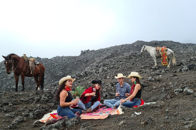 Pacaya Volcano Luxury Sunset Horseback Riding Tour/ Dinner Cooked by-Lava Chef - Lava rock, mountain views, and the approach to Pacaya