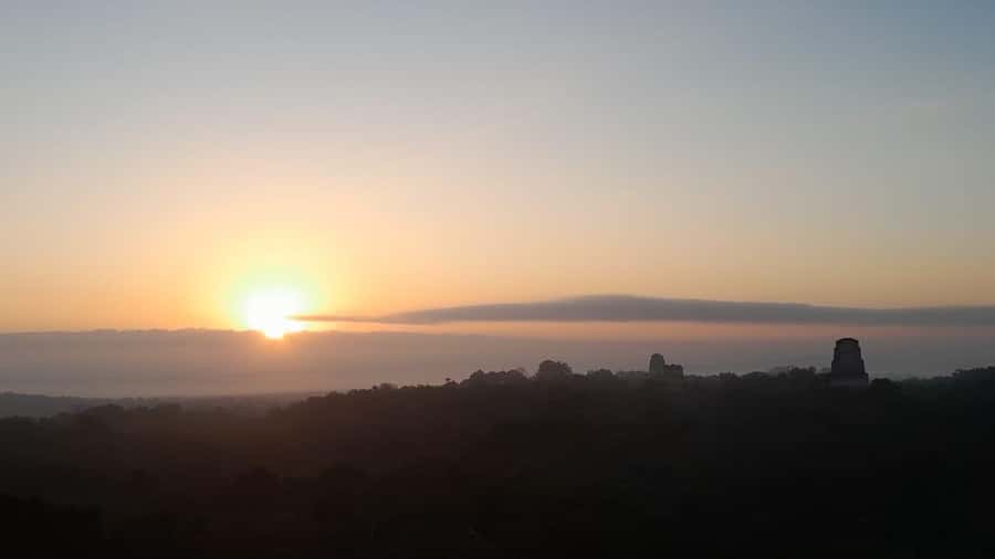 Tour to Tikal: from Mundo Maya Airport in Flores - The drive to Tikal and the ticket checkpoint