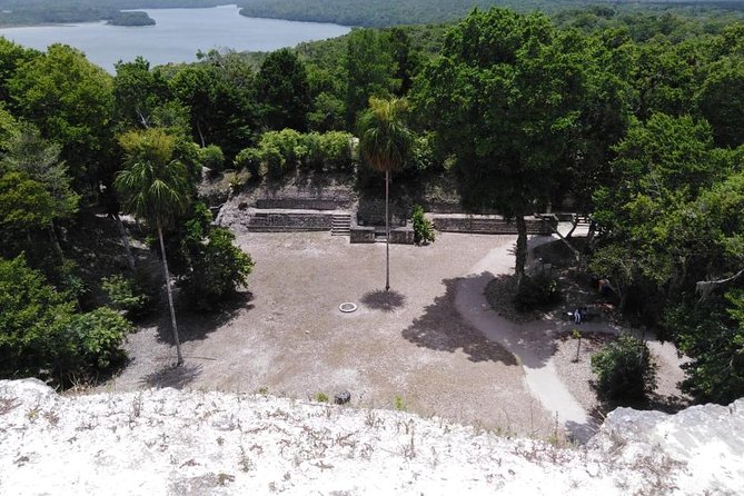 Yaxha VIP All-Inclusive Private Tour from Flores Guatemala - Climbing temples for the lake views